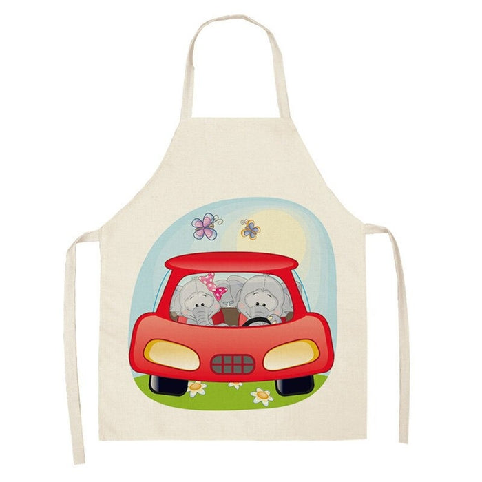 Baby Elephant Pattern Sleeveless Apron