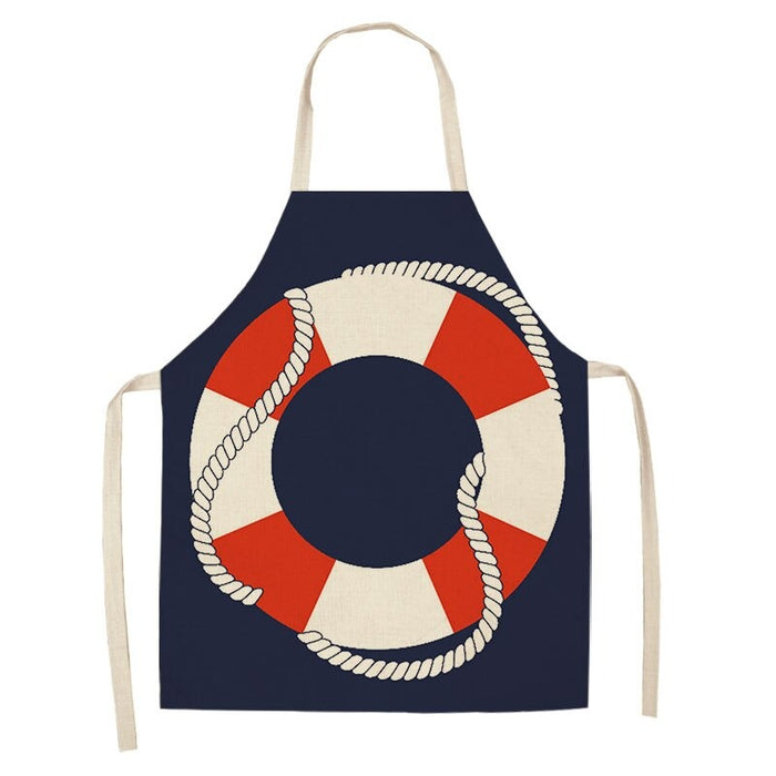 Marine Graphic Linen Apron