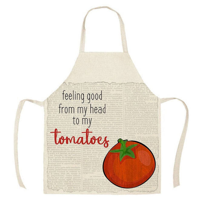 Fruits And Veggies Print Apron