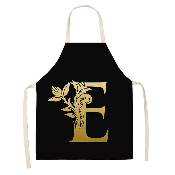 Letter Pattern Print Kitchen Apron