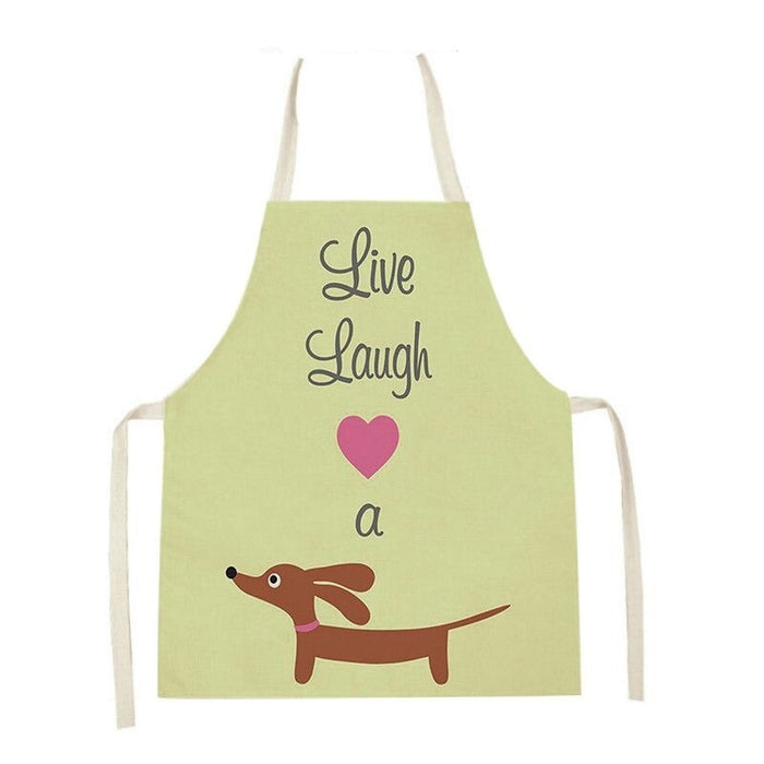 Printed Cartoon Dogs Cleaning Apron