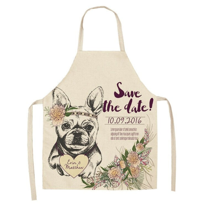 Dogs Print Kitchen Apron