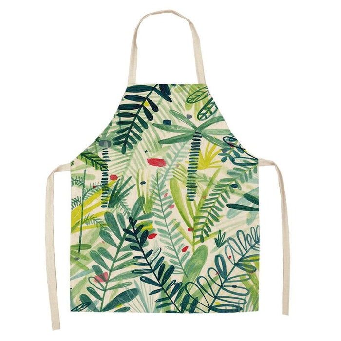 Flower Patterned Aprons For Cleaning