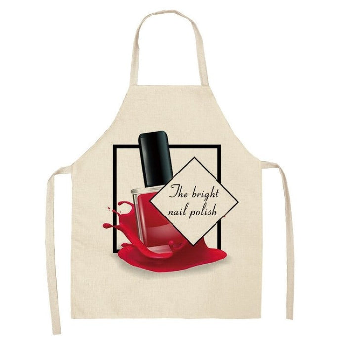 Perfume Lipstick Print Apron