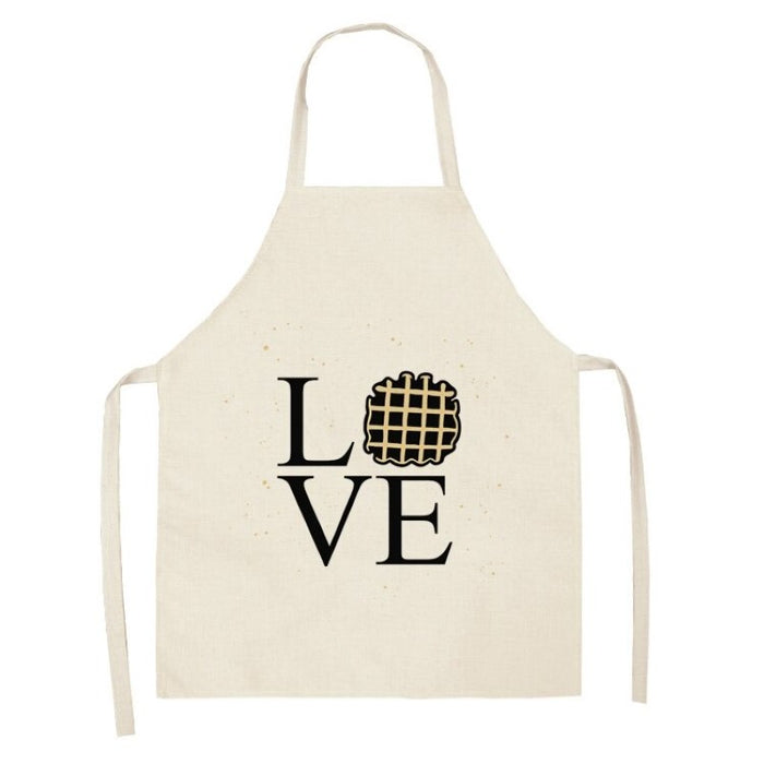 Cake Letters Cotton Linen Apron