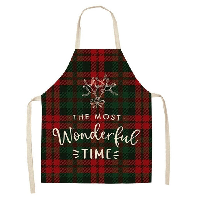 Merry Christmas Patterned Kitchen Apron