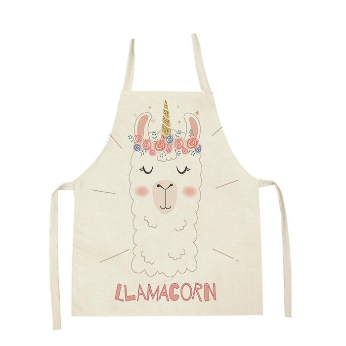 Unicorn Flower Print Apron