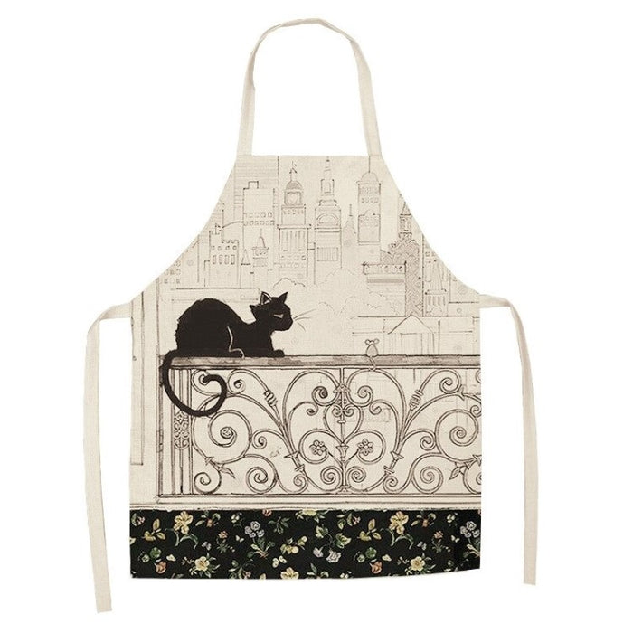 Cat Pattern Kitchen Apron