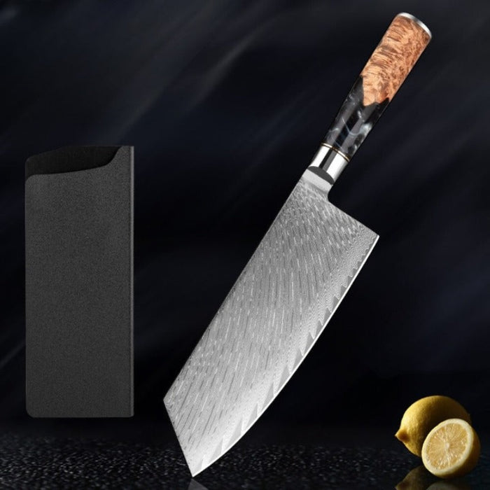 High-Quality Damascus Steel Kitchen Knife Sets With Resin Handle