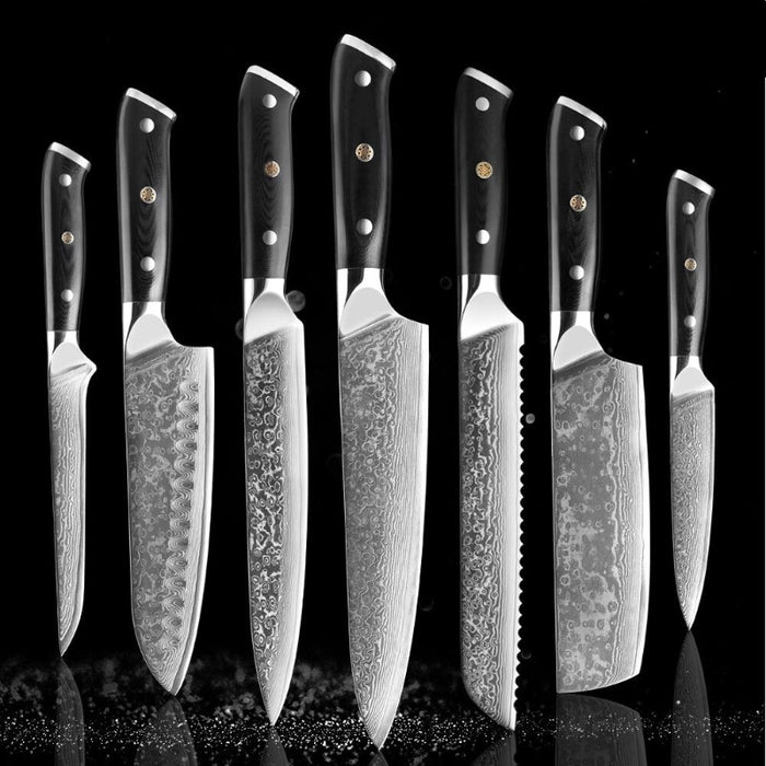 Multifunction Damascus Steel Kitchen Knives Set