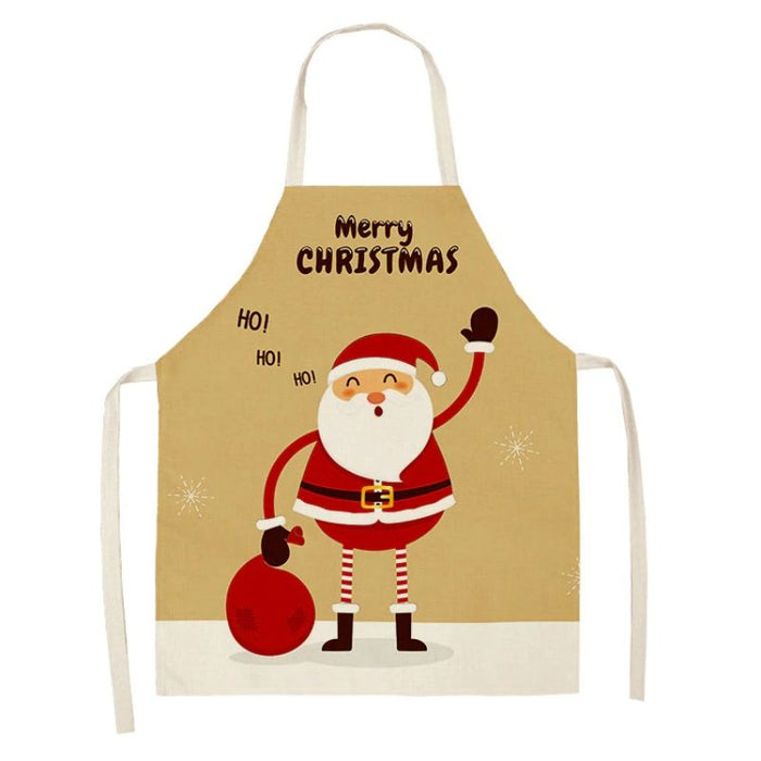 Unisex Santa's Deer Cotton Aprons