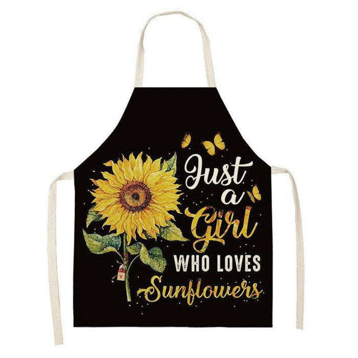 Sunflower Printed Sleeveless Aprons