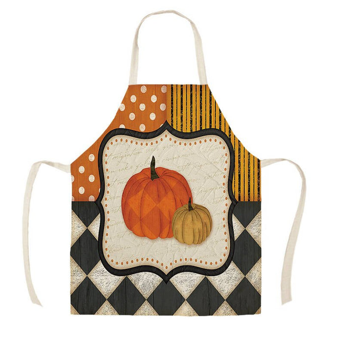 Halloween Pumpkin Horror Print Apron