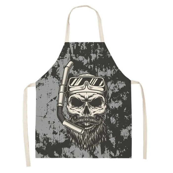 Printed Skull Apron