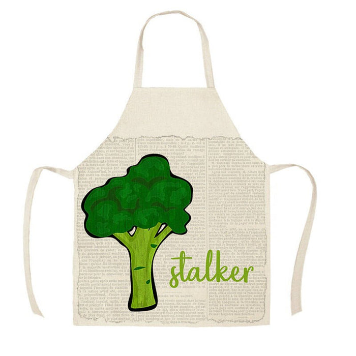 Fruits And Veggies Print Apron