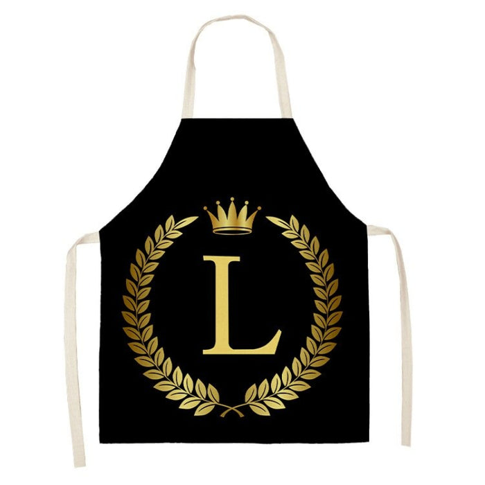 Golden Crown Letters Apron