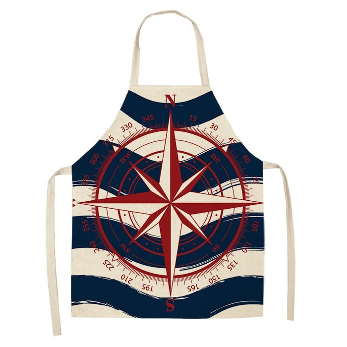 Marine Graphic Linen Apron