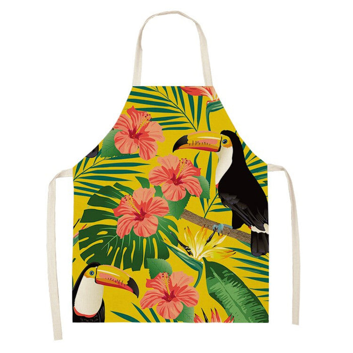 Bird Pattern Art Print Kitchen Apron