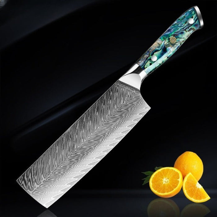 Damascus Steel Kitchen knife Sets With Exquisite Shell Handle