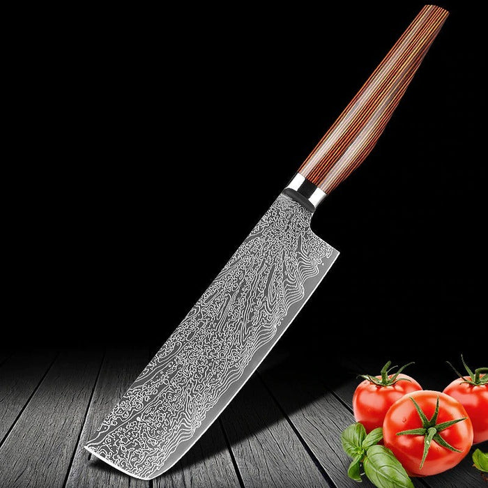 Bread Slicing Filleting Santoku Chef's Knife Set