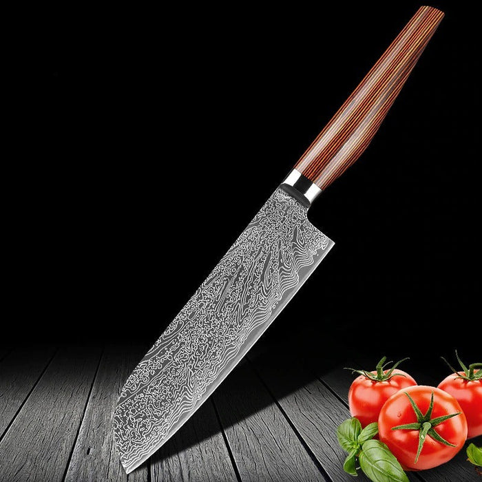 Bread Slicing Filleting Santoku Chef's Knife Set