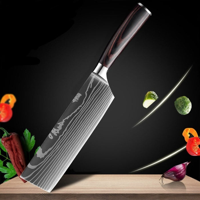 Laser Pattern Kitchen Knife Sets