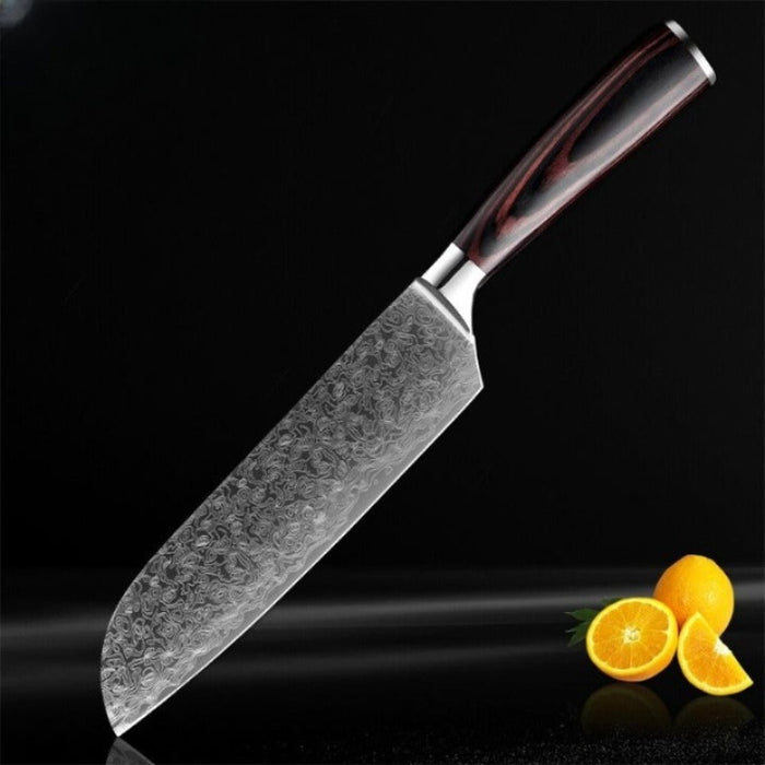 Japanese Damascus Steel Pattern Professional Knife Sets