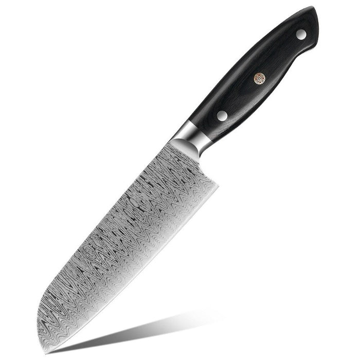 Laser Damascus Japanese Stainless Steel Kitchen Chef Knife