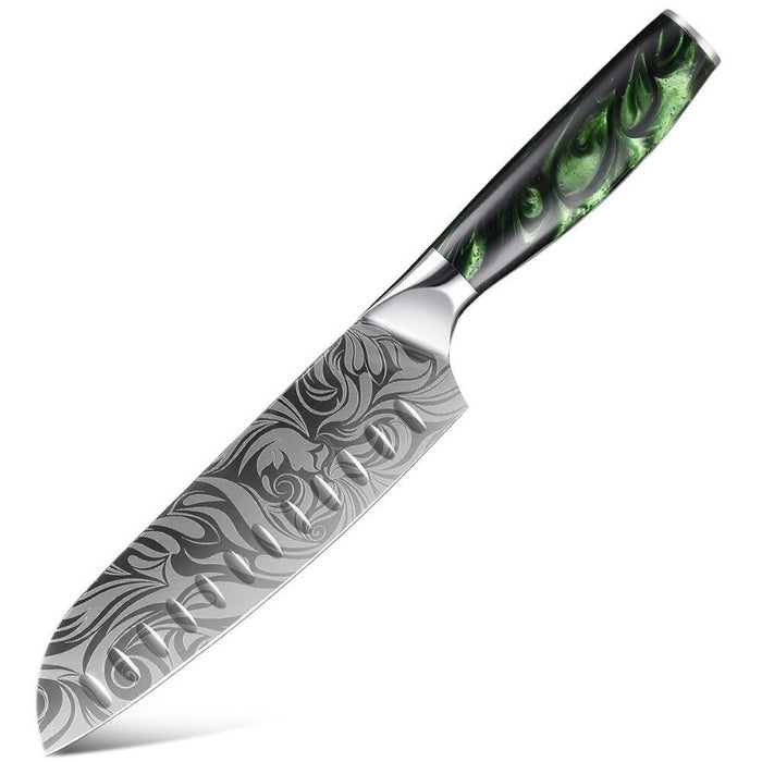 Kitchen Knife Sets Laser Damascus Pattern Sharp Knives