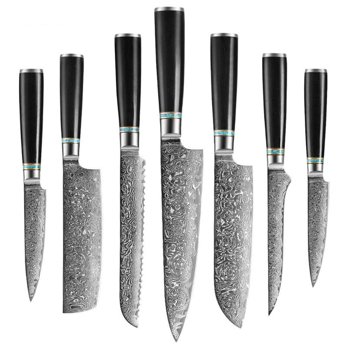 Japanese Three Layer Steel Handmade Forged Knife Sets