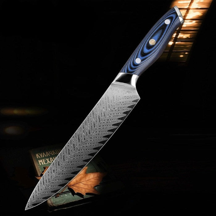 6 Pieces Damascus Steel Sharp Knives Set