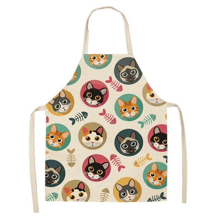 Printed Carton Cats Kitchen Apron