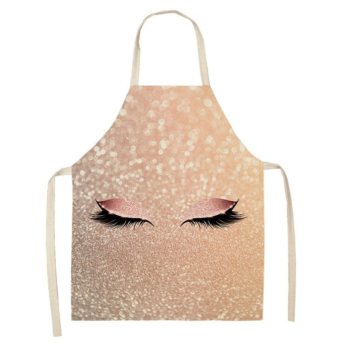 Eyelashes Print Kitchen Apron