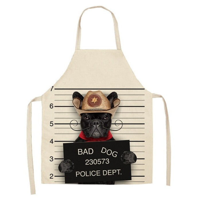 Dogs Print Kitchen Apron