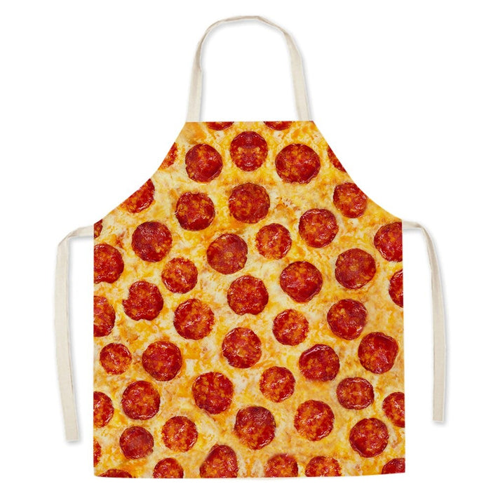 Burger Fries Pizza Pattern Print Apron