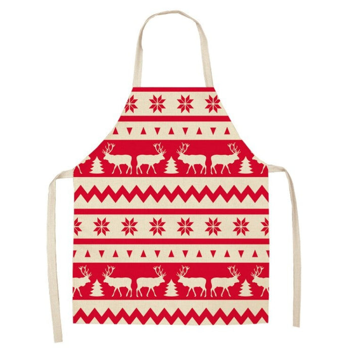 Printed Christmas Theme Sleeveless Aprons