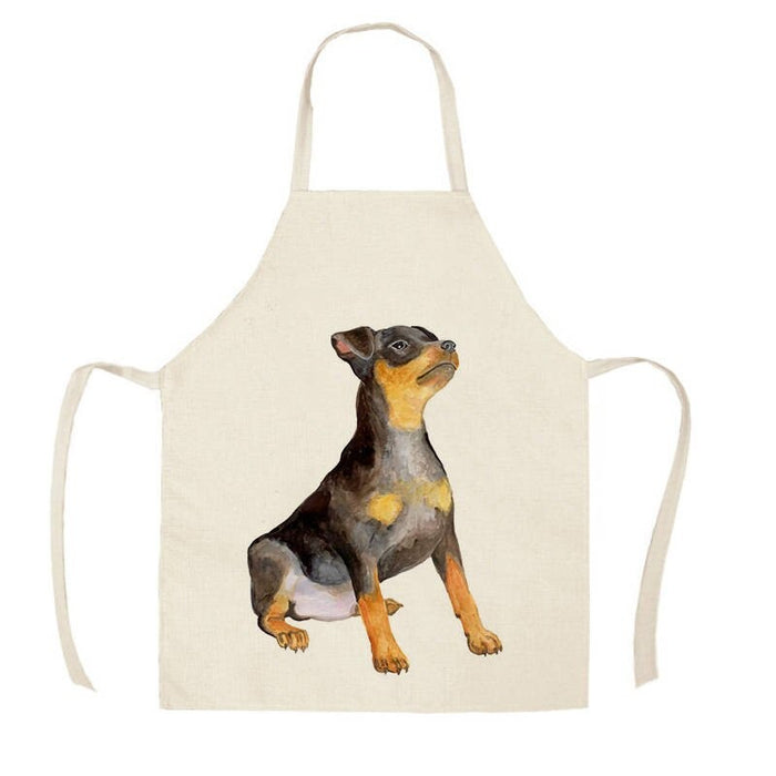 Dogs Print Sleeveless Aprons