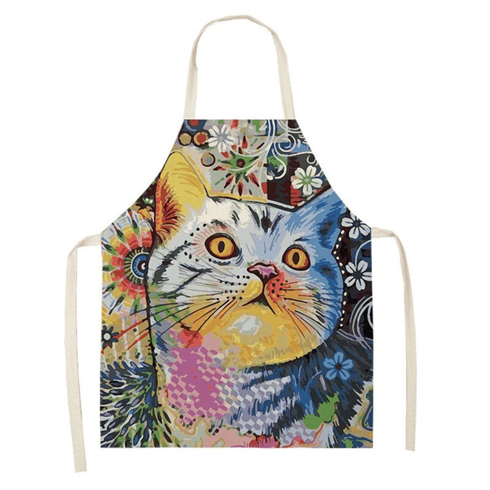 Cats Print Kitchen Apron