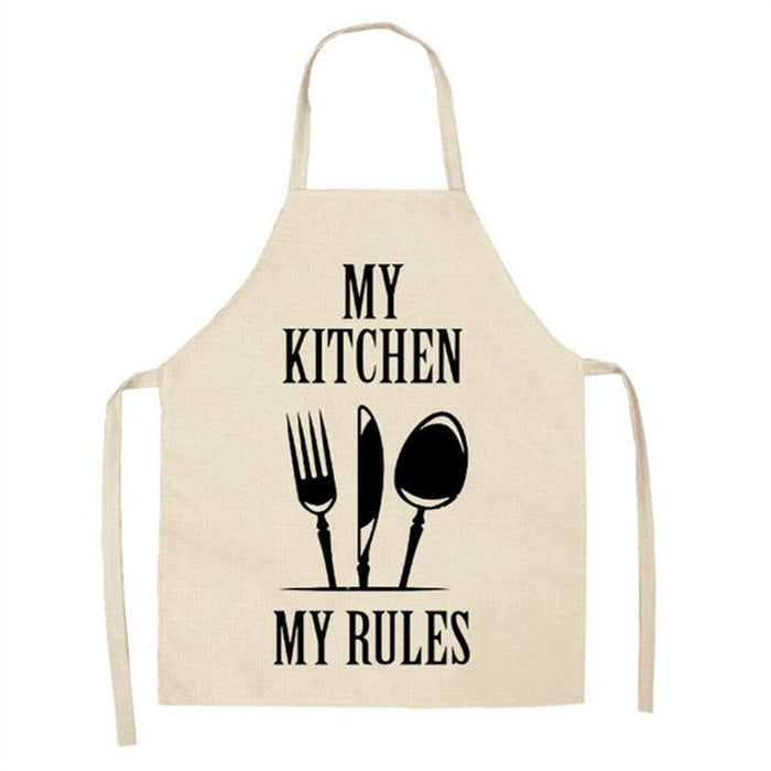 Kitchen Quotes Sleeveless Printed Apron