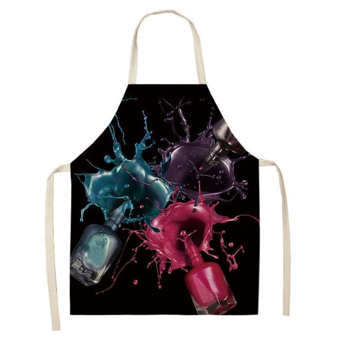 Perfume Lipstick Print Apron