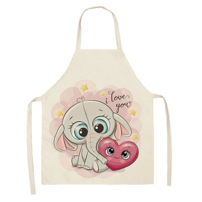 Baby Elephant Pattern Sleeveless Apron