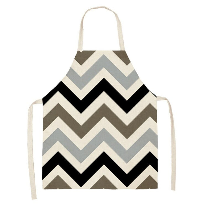 Printed Geometric Pattern Apron