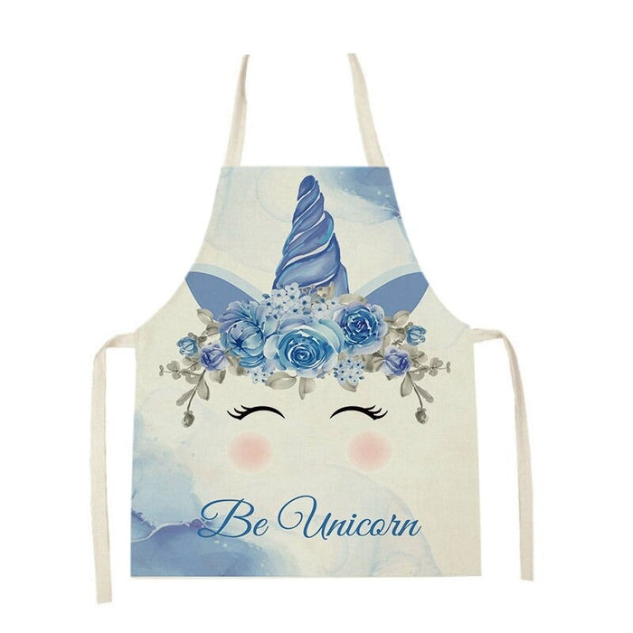 Unicorn Flower Print Apron