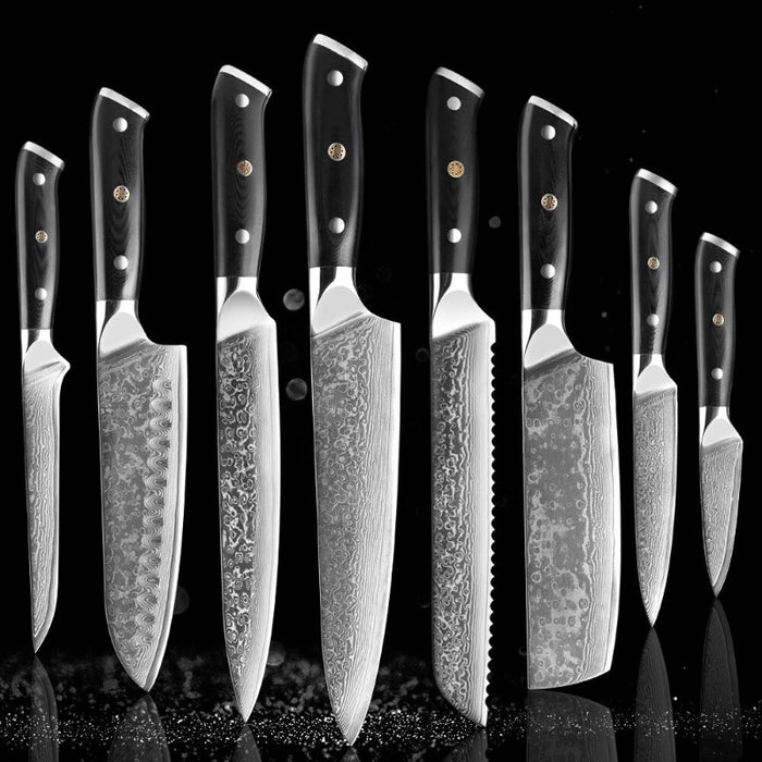 Multifunction Damascus Steel Kitchen Knives Set