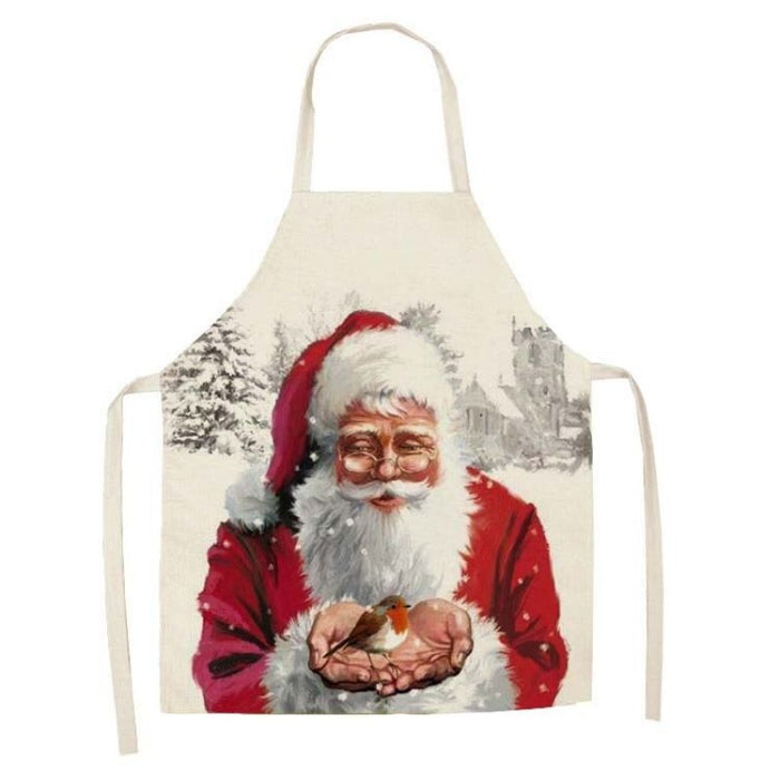 Printed Santa Sleeveless Aprons