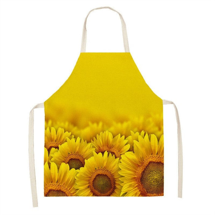 Printed Sunflower Kitchen Aprons