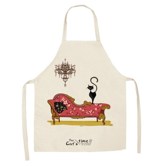 Cat Pattern Kitchen Apron