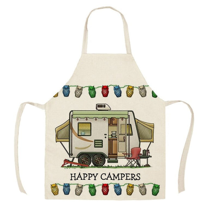 Camping Vans Print Aprons