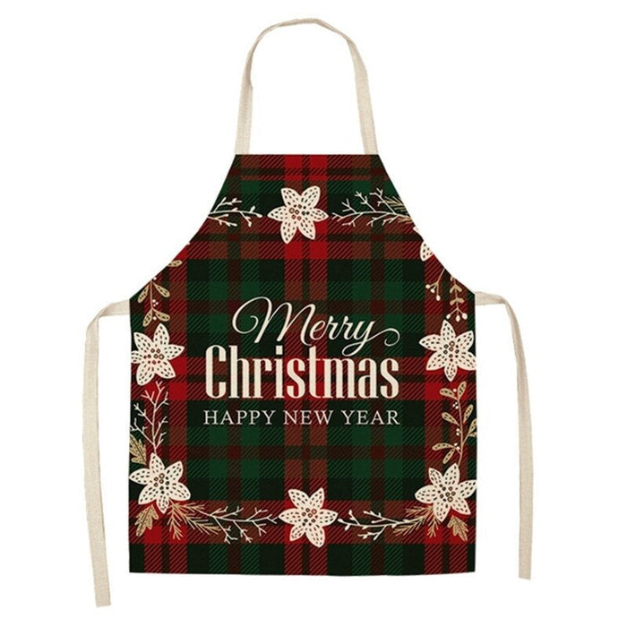 Merry Christmas Patterned Kitchen Apron