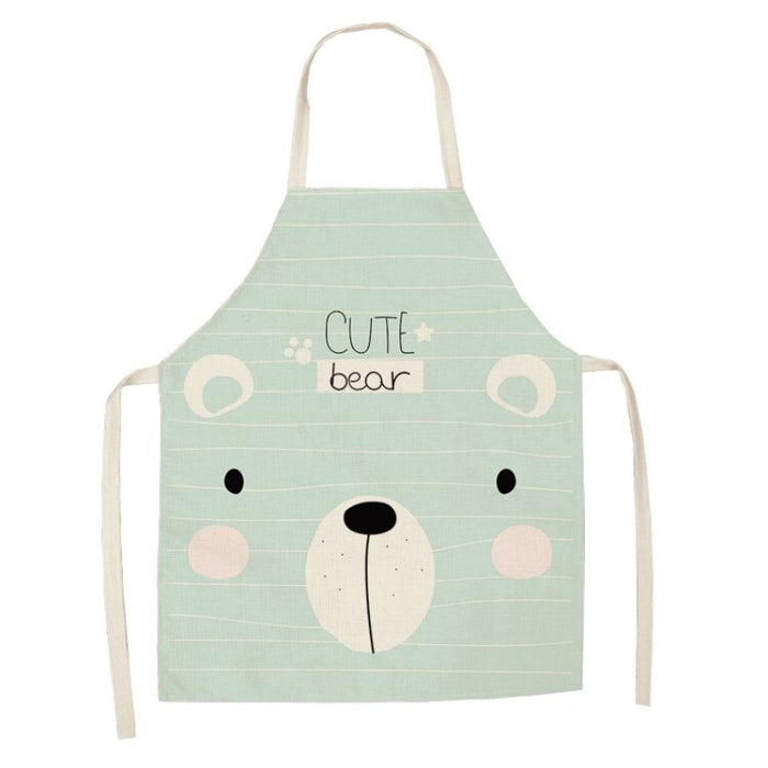 Cartoon Bears Print Aprons